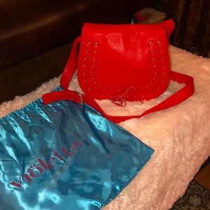 Violeta Red Leather Purse